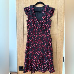 J. Crew 100% Silk Cherry Dress